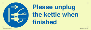 Please unplug the kettle when finished